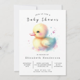 Boho Online Duck Baby shower Kaart