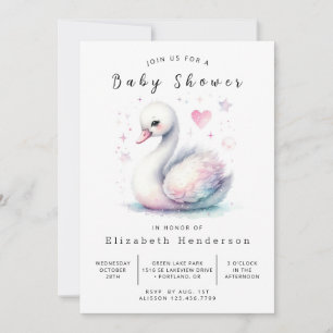 Boho Online Zwanen Baby Shower Kaart