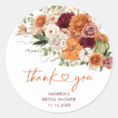 Boho Oogst Fall In Love Bruidsmeesticker Stickers (Voorkant)