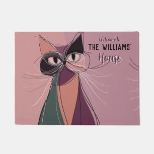 Boho Oosterse Korthaar Kat Buiten Deurmat