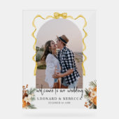 Boho or arc vert Mariage photo Acrylique Signal (Recto)