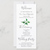 Boho Orange Blossom Wedding Programme (Devant)