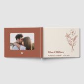Boho Orange Brûlé | Livre d'or de mariage aux fleu (Complet)