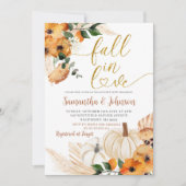 Boho Orange Citrouille Engagement Party Invitation (Devant)