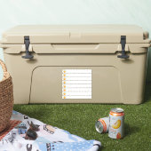 Boho Orange Invité Envelopper autour du Étiquette (Glacière)