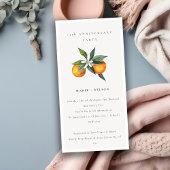 Boho Orange minimal chaque année Invitation Annive
