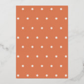 Boho orange Palm Springs mariage Foil Invitation (Verso)