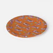 Boho Orange Pink Jungle Tigers Papieren Bordje (Gekanteld)