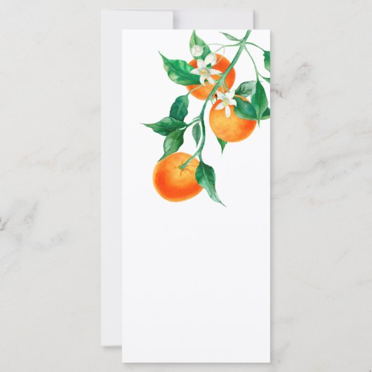 Boho Oranje Blossom Wedding Programma (Achterkant)