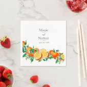 Boho Oranje Blossom Wedding Servet (Insitu)