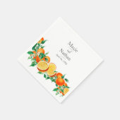 Boho Oranje Blossom Wedding Servet (Hoek)