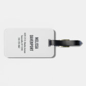 Boho Oranje Camera & Floral Bouquet Waterverf Bagagelabel (Achterkant horizontaal)