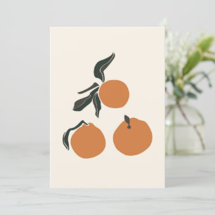 Boho Oranje Fruit Tropical Summer Print