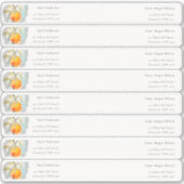 Boho Oranje gastenwrap rond adreslabel Sticker (Voorkant)