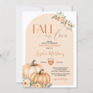 Boho Oranje pompoen Herfst in de liefde verlovings Kaart
