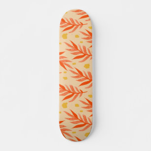 Boho Oranje Tropisch Leidt Oerwoud Plant esthetisc Skateboard