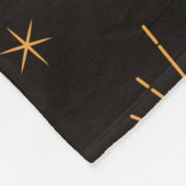 Boho oranje zon- en maanpatroon fleece deken (Hoek)