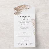Boho Orchard Pampas Grass All in One Invitation (À l'intérieur)