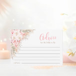 Boho Orchidées Peonies Pampas Conseil Fête des mar<br><div class="desc">Bouquet bohème bohème à fleurs sobrement élégant dans aquarelle (aquarelle) vert verdure,  beige,  rose vif,  rose,  pivoines fleurs orchidées avec gazon pampa sur arrière - plan blanc. Douche mariage,  CARTES DE CONSEILS pour ce thème de printemps ou d'été. Consultez les collections correspondantes pour plus d'objets !</div>