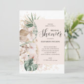 Boho Orchids Palms Vrijgezellenfeest Kaart (Staand voorkant)