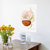 Boho Organic Modern Rust Gold Leaf Waterverf Folie Afdrukken (Laag (Keuken))