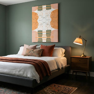 Boho Organische Abstracte Kunst Moderne Minimalist Canvas Afdruk