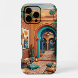 Boho Oriental iPhone 16 Pro Max Hoesje | Teal Terr