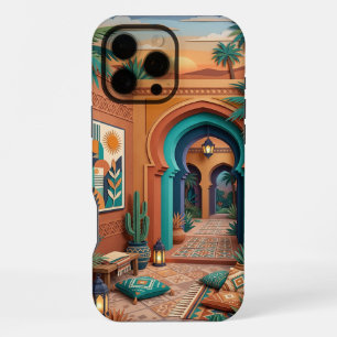 Boho Oriental iPhone 16 Pro Max Hoesje Teal Terr