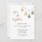 Boho ornements de Noël Fête Invitation (Devant)