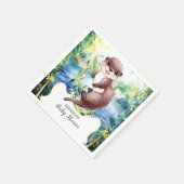 Boho Otter-Baby shower Servet (Hoek)