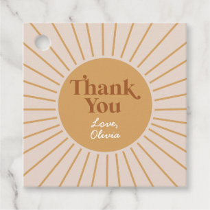 Boho Our Little Sunshine Dank je Bedankjes Labels