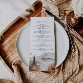 Boho Outdoor Berg Bruiloft Menu