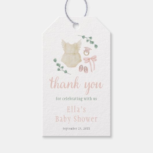 Boho Outfit Baby shower Cadeaulabel (Voorkant)