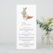 Boho Over het menu Moon Baby shower (Staand voorkant)