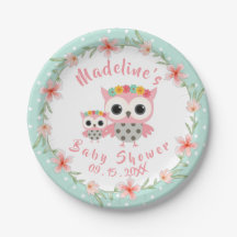 Boho Owl Baby shower Paper Borden
