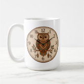 Boho Owl Large Wall Clock Koffiemok (Links)