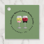  Boho paar wijnbruid en bruidegom bruiloft Bedankjes Labels (Voorkant)