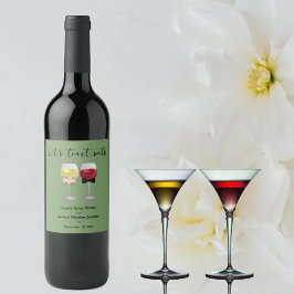  Boho paar wijnbruiloft juichen Wijn Etiket