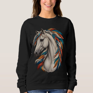 Boho Paard met Gevederde Manen Trui