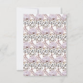 Boho paardenbloem bloemenpagan handvasten RSVP kaartje (Achterkant)