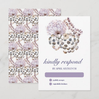 Boho paardenbloem bloemenpagan handvasten RSVP kaartje