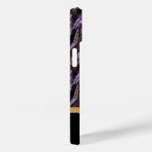 Boho Paars Peacock Feathers Monogram Case-Mate iPhone Case (Achterkant / Rechts)