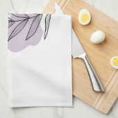 Boho paarse bloem theedoek (Quarter Fold)