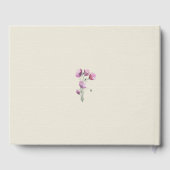 Boho Paarse Floral en Beige Wedding Gastenboek (Achterkant)