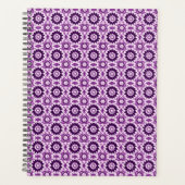  Boho Paarse geometrische bloemenpatroon Planner (Voorkant)