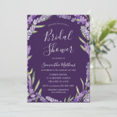 Boho Paarse Lavendel Waterverf Vrijgezellenfeest Kaart (Staand voorkant)