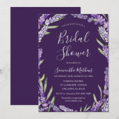 Boho Paarse Lavendel Waterverf Vrijgezellenfeest Kaart (Voorkant / Achterkant)