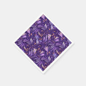 Boho paarse loof servet (Hoek)