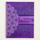 Boho Paarse Mandala Large Planner (Voorkant)