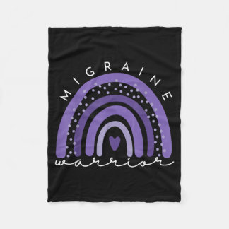 Boho Paarse Regenboog Migraine Krijger Bewustzijn Fleece Deken